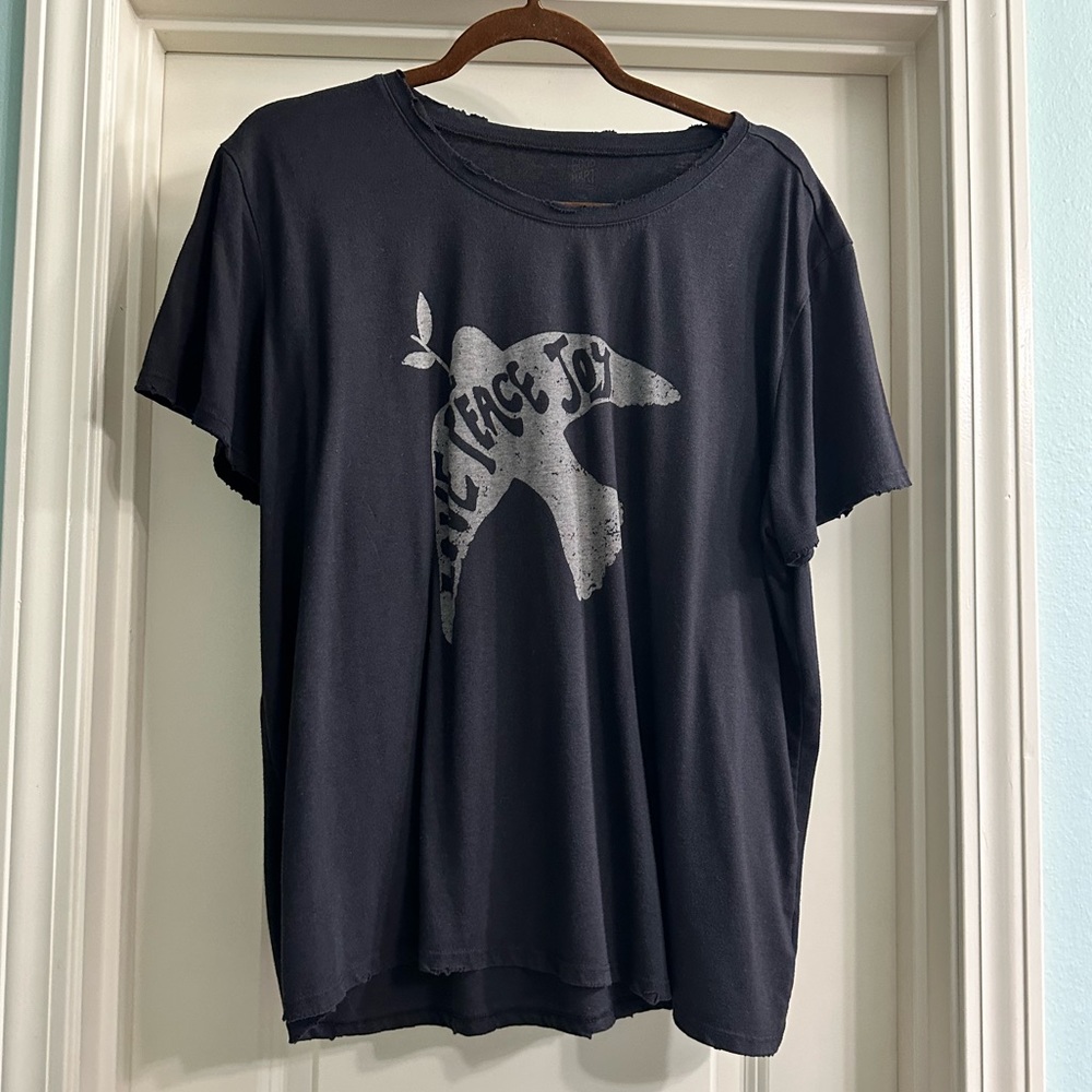 Good Hqrt distressed black tee size XXL
